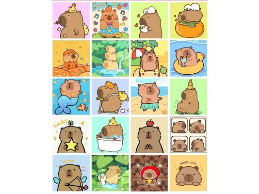Capibara Cartoon Comic Series - Diamond Sticker Diy Handmade With Picture Frame 5D Diamond Painting 30X30