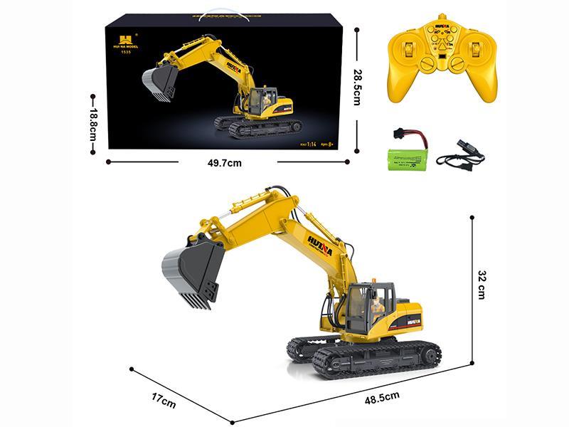 1:14 15-Channel Semi-Alloy Remote-Control Excavator