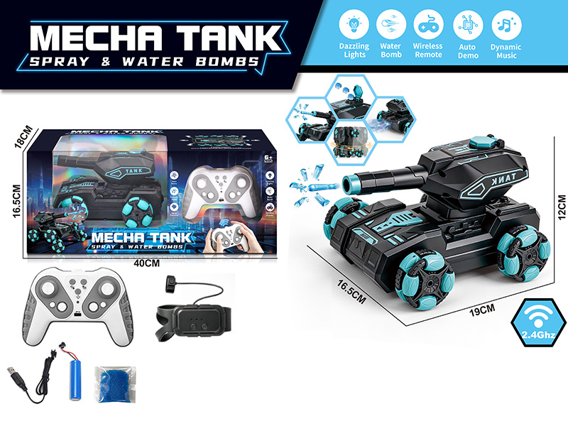 8CH Remote Control Water Bombs Mecha Tank With Watch Remote Control