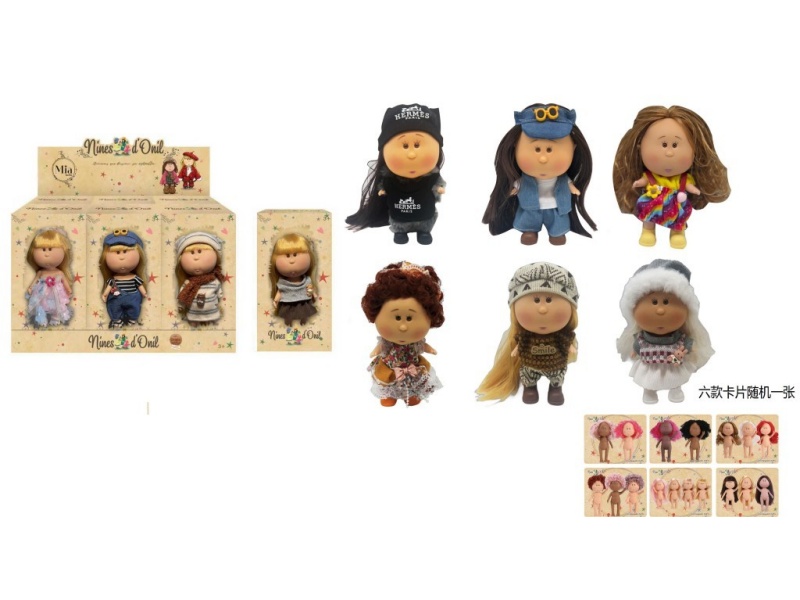 1:1 Fashion 18Cm Full Vinyl Spanish Mia Potato Doll With Card, 6 Styles, 6Pc