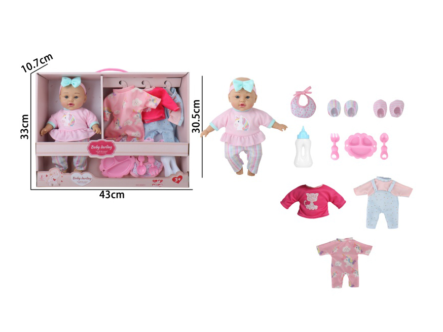 12-Inch Plastic Baby Accessories With Rubber Coating And Stuffed Cotton Padding