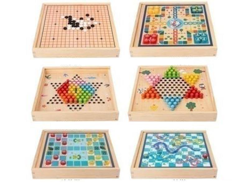 Wooden 6 In 1 Chess