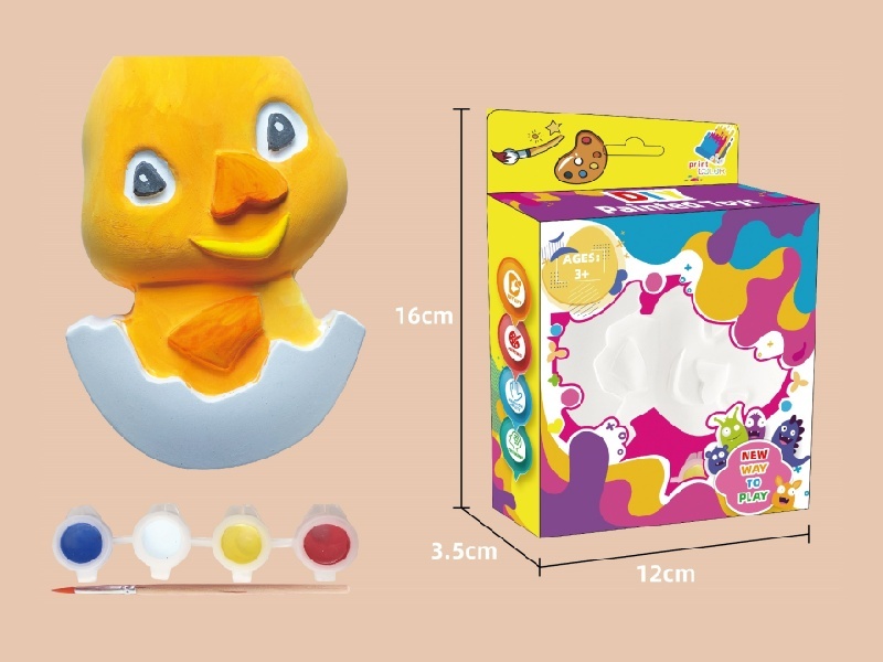 Plaster Painting - Easter Little Yellow Duck