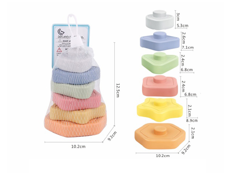 Vinyl Toy Geometrically Shaped Jenga(Morandi Color)6pcs