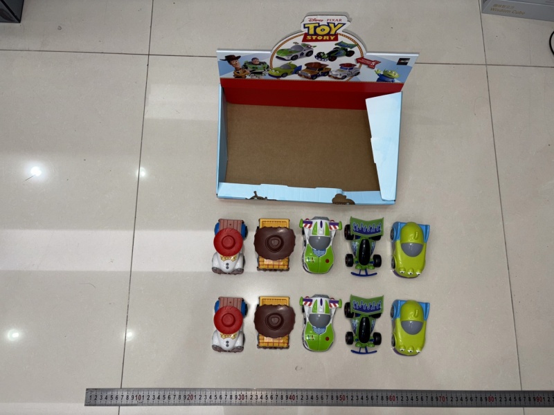 Buzz Lightyear + Green Soldier Forklift + Woody + Monster Truck Inertia Vehicle Combo Set