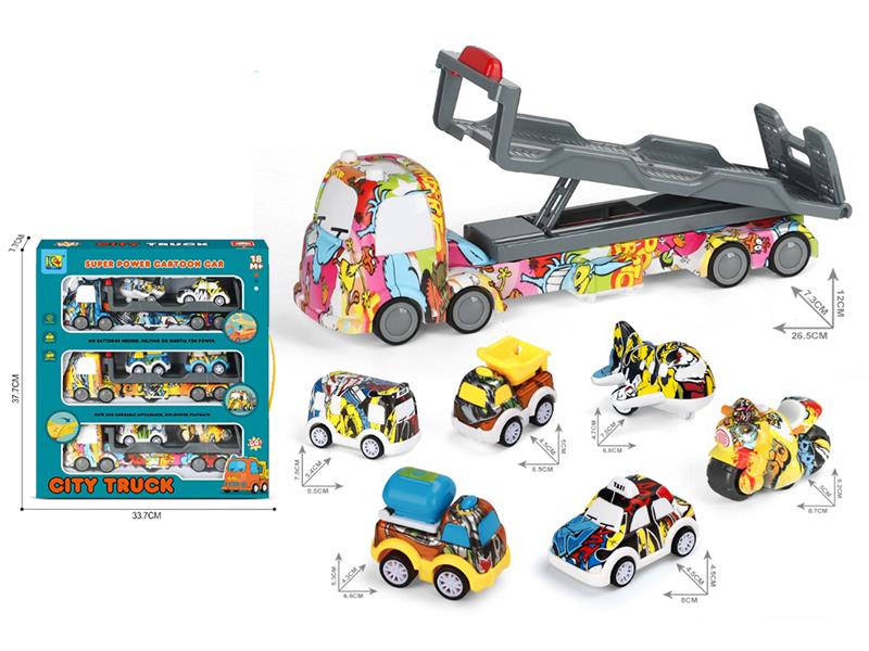 Friction Graffiti Trailer Set