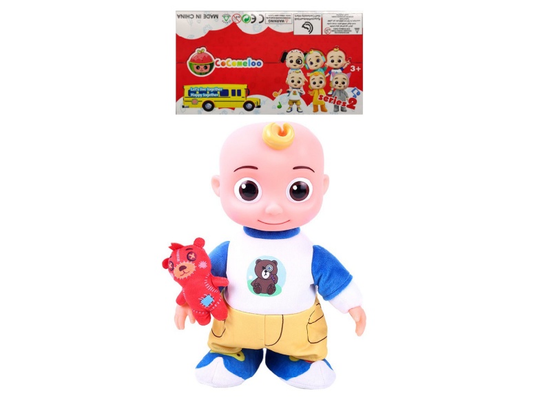 22 Inch B/O Solid Cocomelon JJ Boy Doll With Bear