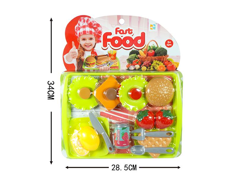 Simulation Hamburger Drink Fruits Set