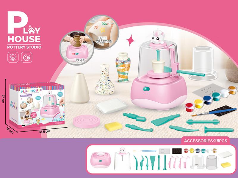 Pink Pottery Machine Set