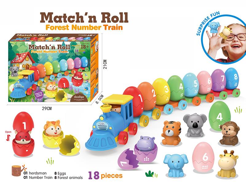 Forest Number Train Matching Eggs Toys