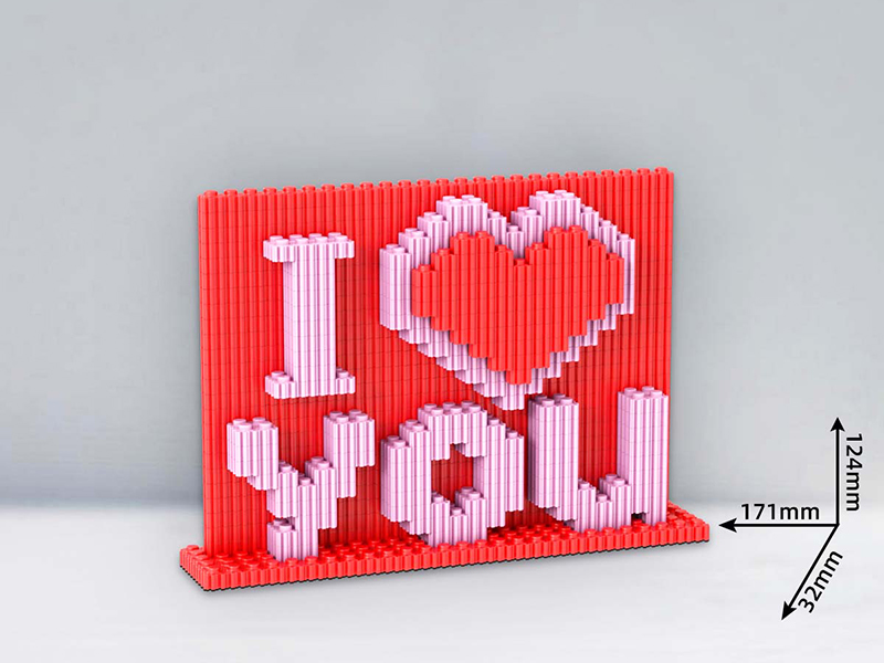 I Love You Building Blocks 1319+pcs