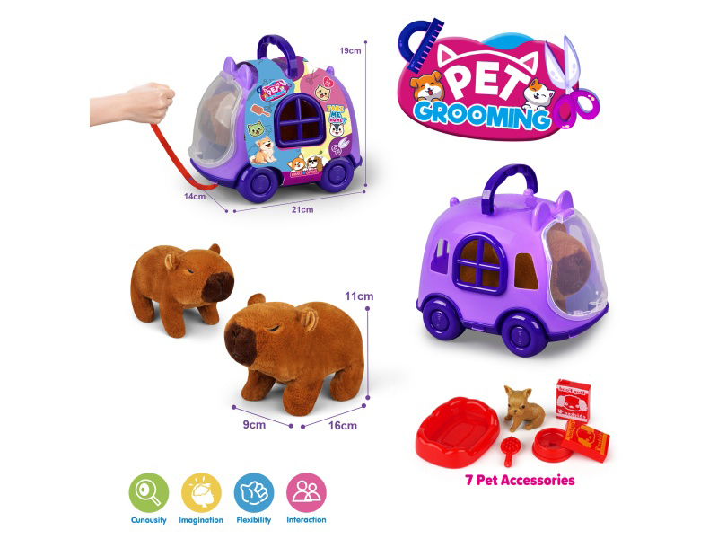 Purple Leash Bike + Electric Plush Otter + Accessories