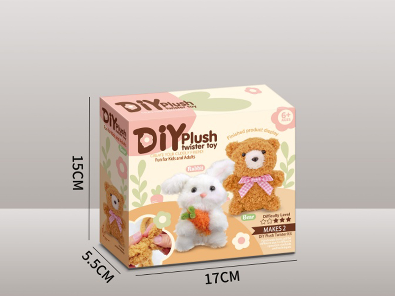 Diy Twisty Stick - Rabbit And Bear Color Box Set