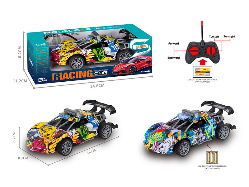 27Mhz 1:20 4-Channel Remote Control Graffiti Ferrari Racing Car(Not Included Batteries)
