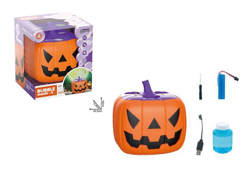 Pumpkin Head Bubble Machine