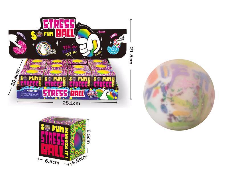 7cm Colored Stress Ball 12pcs
