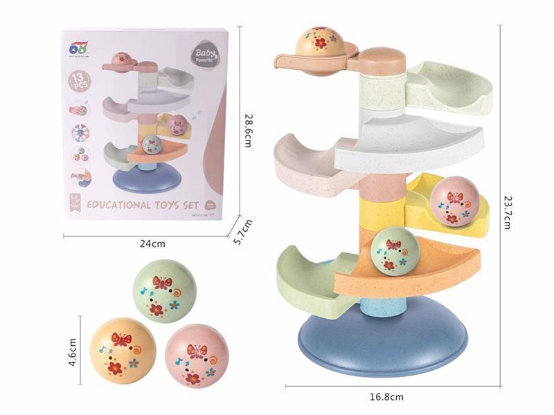 Straw Material 9 Layer Roll Ball Toy
