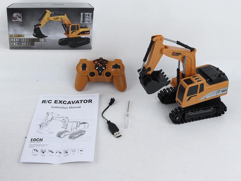 10CH Remote Control Plastic Excavator