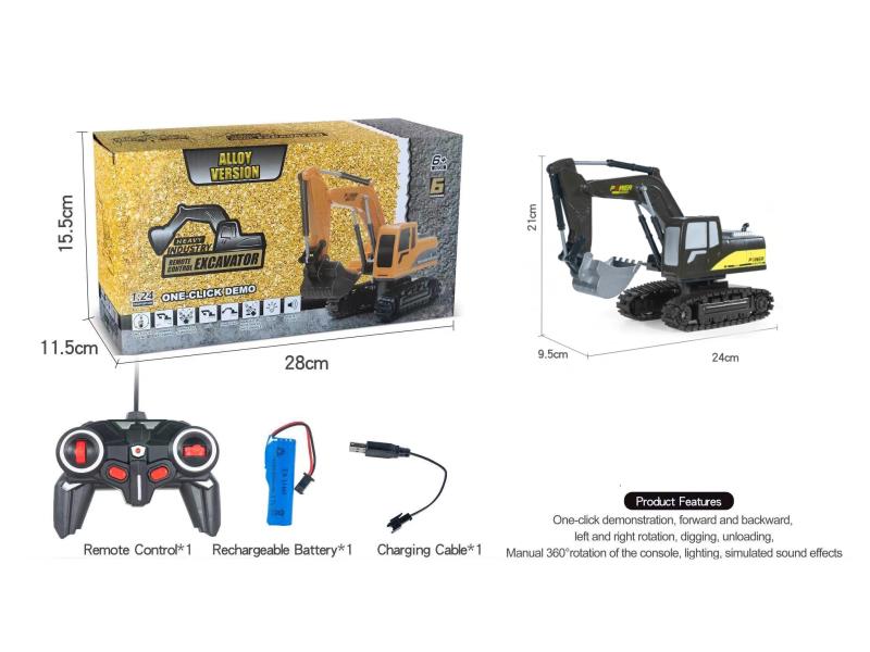 6CH R/C Alloy Excavator Toy