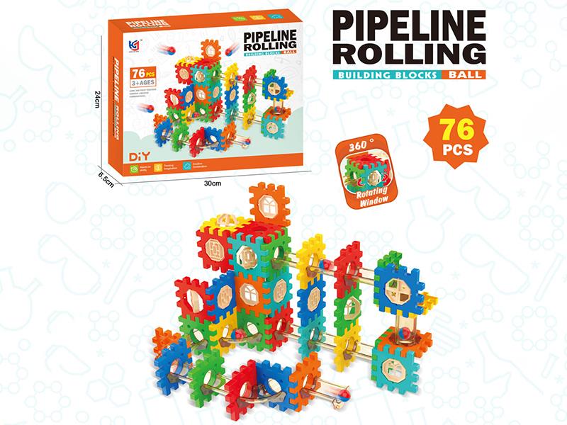 Pipeline Rolling Ball Building Blocks 76pcs