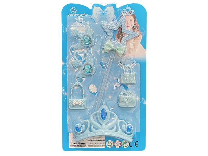 Solid Color Magic Wand Crown Jewelry Set