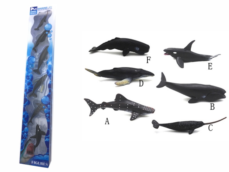 6pcs Mini Sea Animals Set