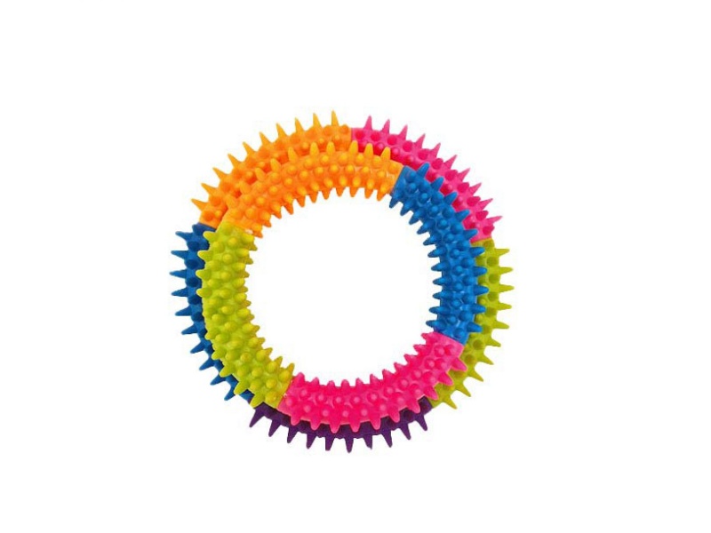 Four-Color Spiny Ring Pet Toys
