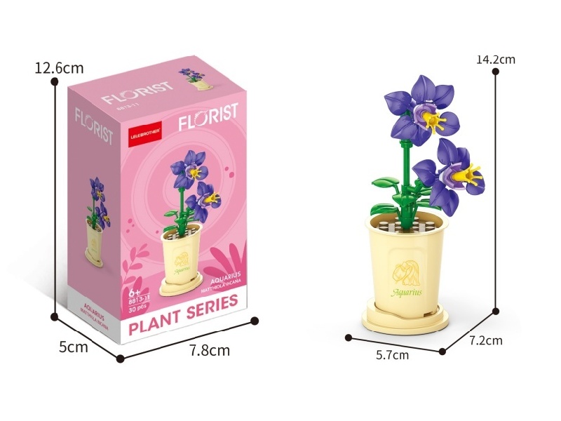 Aquarius Violet Building Blocks 30Pcs