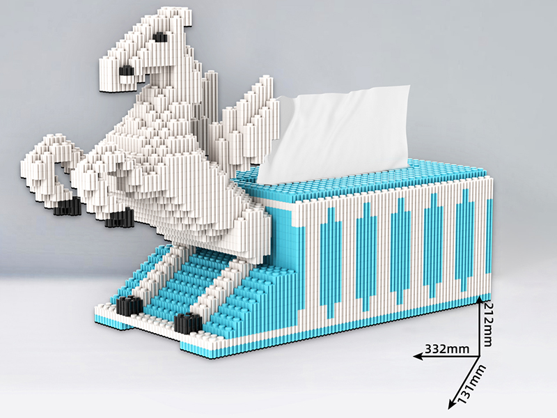 White Horse Tissue Box Building Blocks 4697+pcs