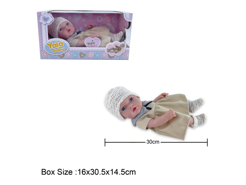 12-Inch Full Vinyl Baby Doll For Newborns