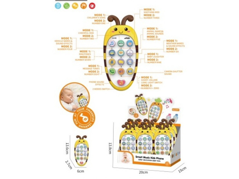 A Set Of 12 Kids Music Toy Mobile Phones