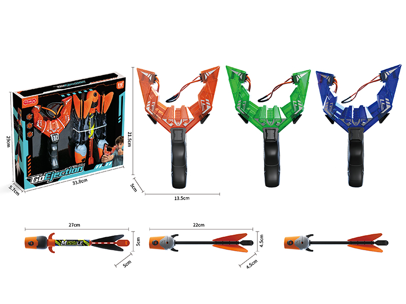 Slingshot Rocket Launcher Toy With Light Up Whistle Rockets