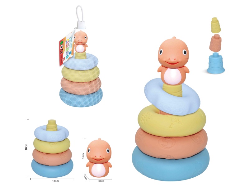 Soft Rubber Stacking Ring Finger Doll Set(Sea Animal) 8PCS
