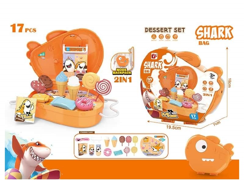 Cartoon Shark Dessert Set Backpack