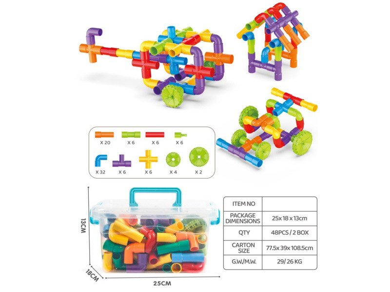 DIY Pipe Building Blocks88PCS