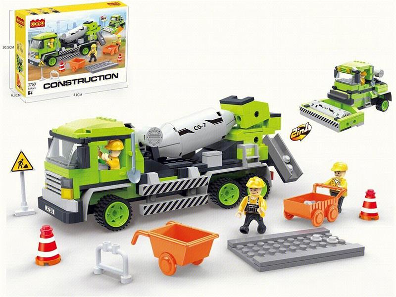 2 In 1 Engineering Trucks Building Blocks 369pcs