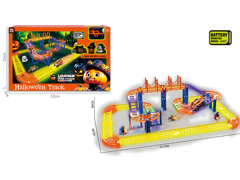 Electric Halloween Glow In The Dark Track Toys