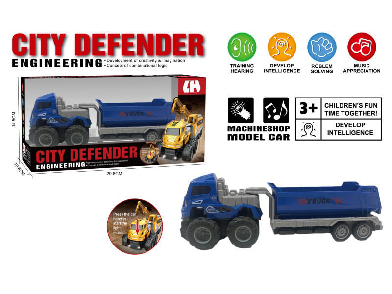 1:16 Friction Dump Truck With Sound And Lights