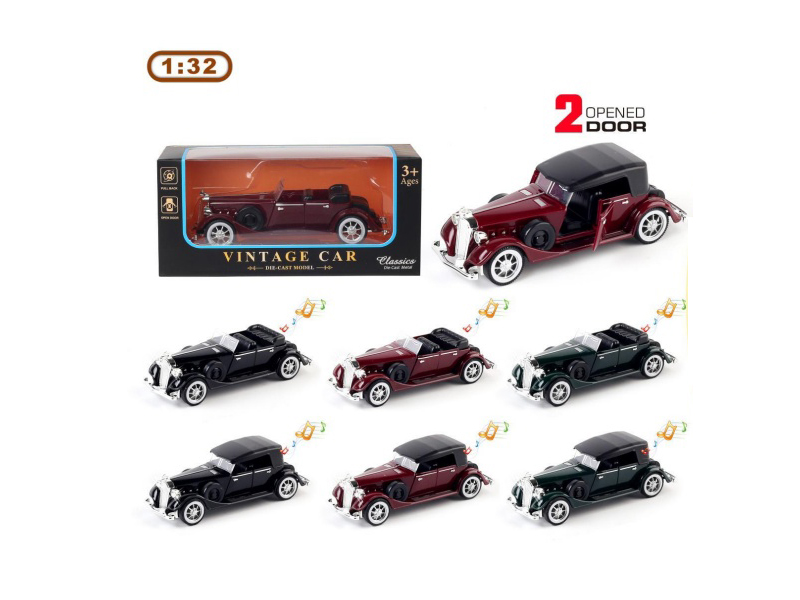 1:32 Alloy Rolls-Royce Phantom Vintage Car With Lights, Music And Battery