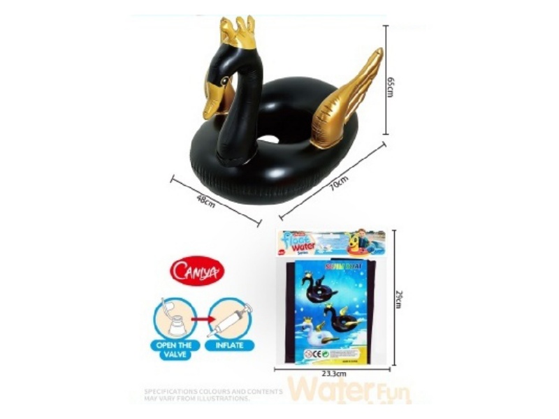 Children'S Swimming Ring [Black Gold Swan]