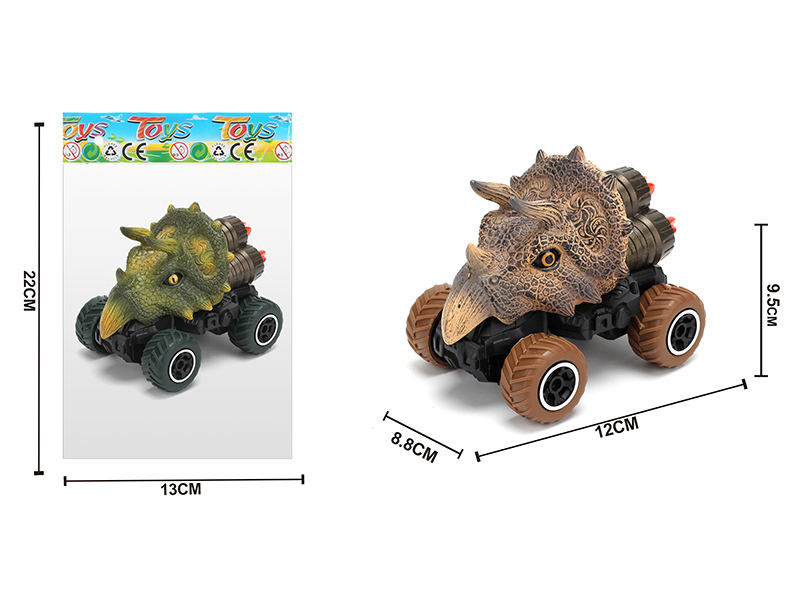 Pull Back Triceratops Car
