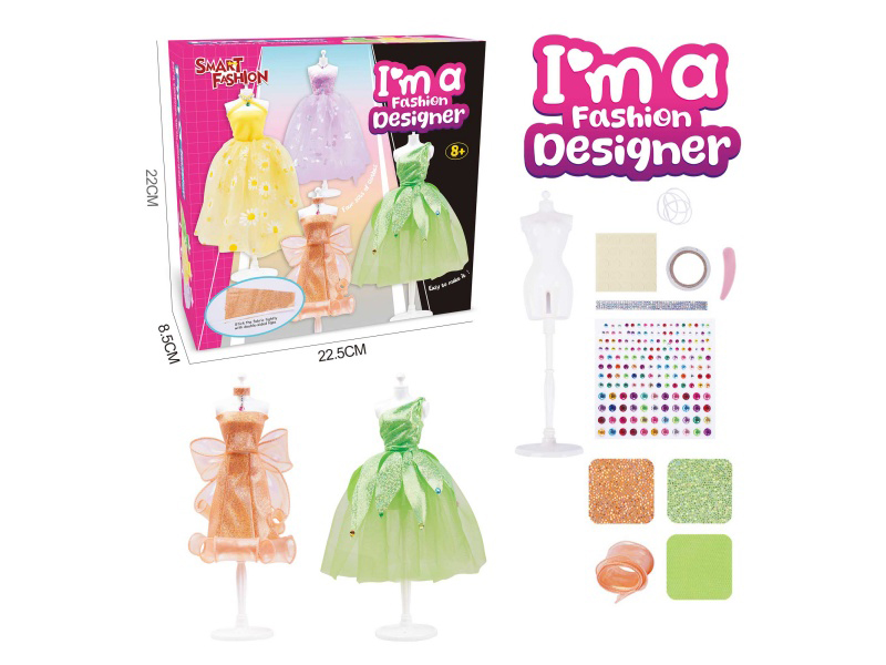Two Sets Of Diy Handcrafted Fashionable Clothing Design Sets For Girls
