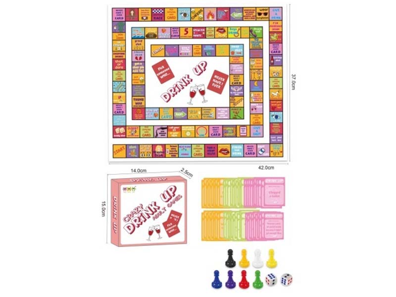 Adult drinking party game chess card theme
