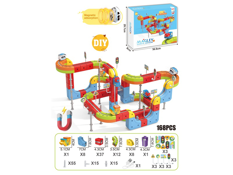 DIY Magnetic Levitation Track Toys 168pcs