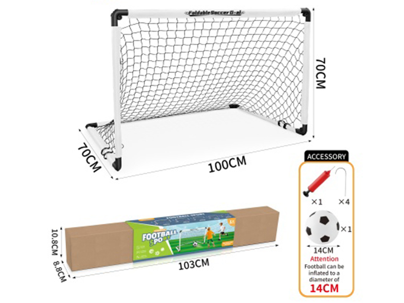 White Folding Football Goal +14CM Football