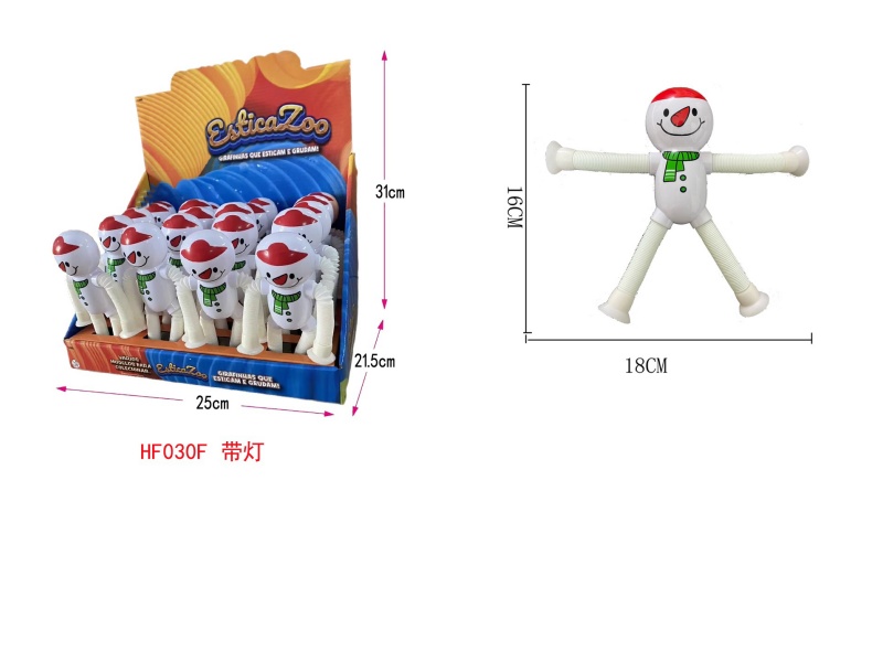 Telescopic Snowman (With Lights) (24Pcs)