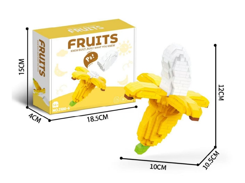 Building Block: 501 Pcs Of Peeled Bananas