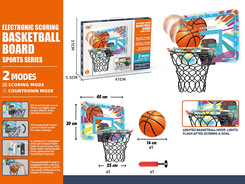 Electrnic Scoring Basketball Board(Basketball Hoop With Colorful Lights)