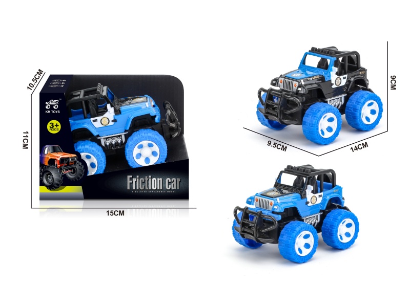 Inertial Jeep Police Car Off-Road Vehicle 1:43