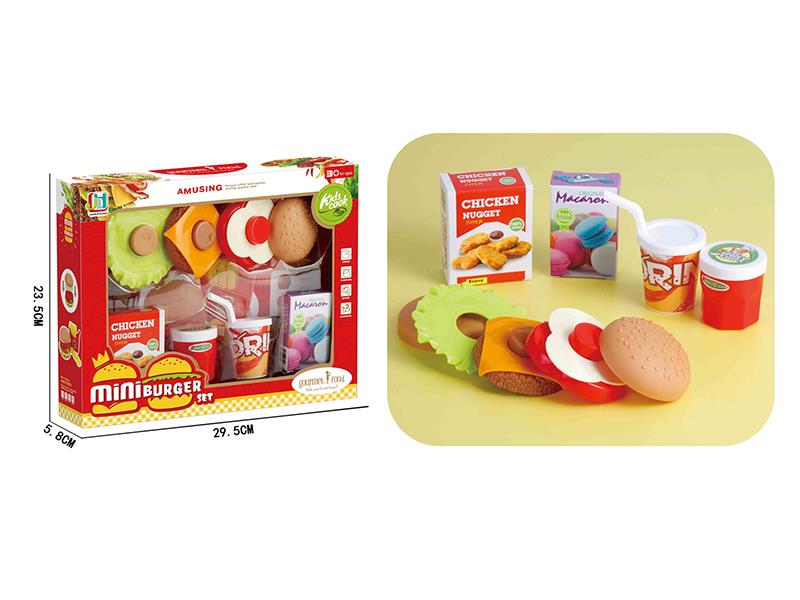 Hamburger Simulated Food Set